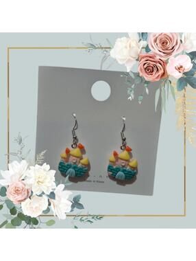 Fairytail castle earrings